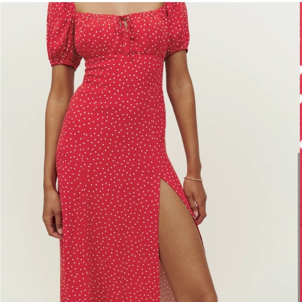 Reformation Red Polka Dot Dress